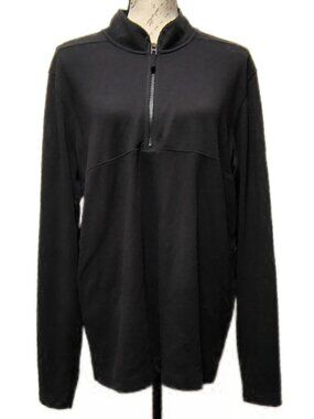 Nike Dri-Fit Victory Mens 1/4 Zip Pullover Long sleeve Shirt Large Black